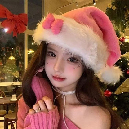 Bow Christmas Red Hat