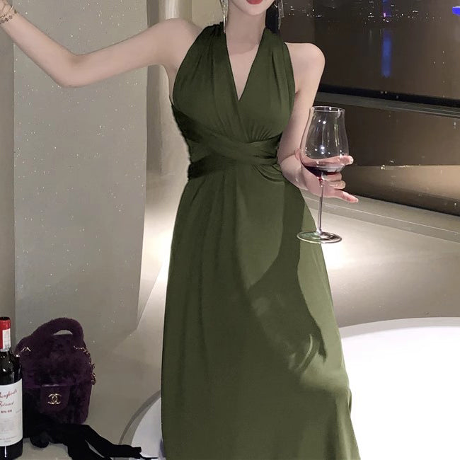 A Variety Of Wearable Cross-Over Backless Strappy Banquet Gowns