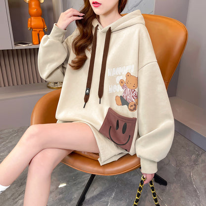 Fashionable Bear Hooded Sweatshirt