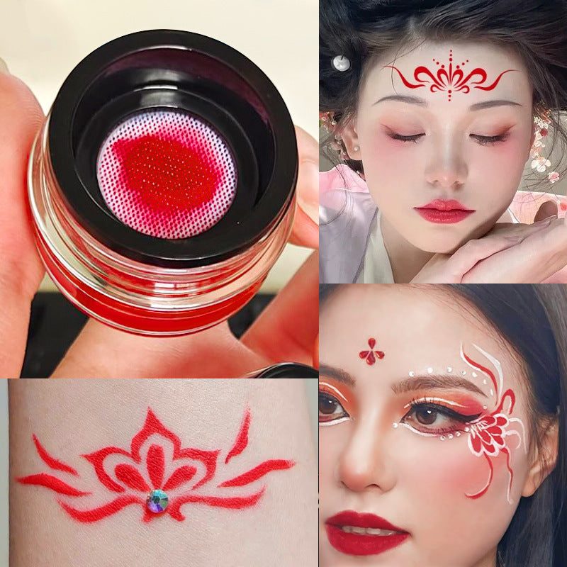 Waterproof And Non-Smudged Red Eyeliner Eyebrow Flower Painting Cream