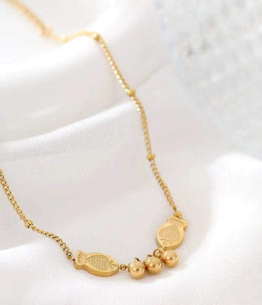 Simple Fashion Double Fish Anklet