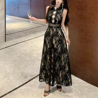 Sexy Backless Lace Dress