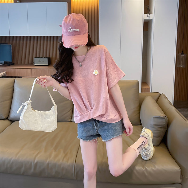Irregular Fashionable Short-Sleeved T-Shirt