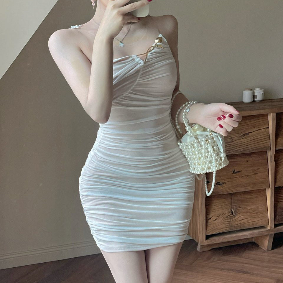 Mesh Patchwork Sleeveless Dress