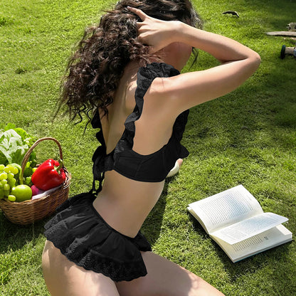 High-Waisted V-Neck Bikini