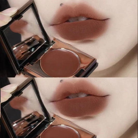 Small Square Lipstick Matte Fog Waterproof Non-Fading Lip Cheek Blush Multi-Purpose Cream