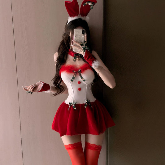 Sexy Strapless Plush Christmas Set