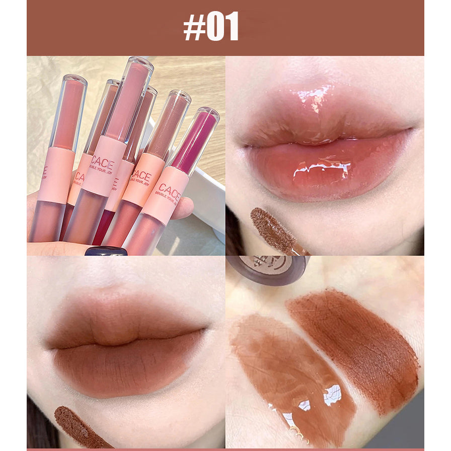 Double-Ended Lip Glaze 6 Colors Optional