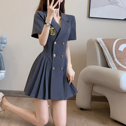 Stylish A-Line Suit Dress