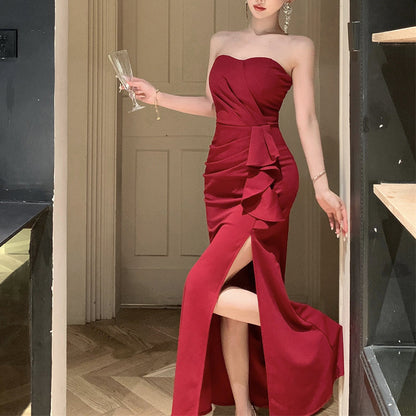 Sexy Strapless Fishtail Evening Dress