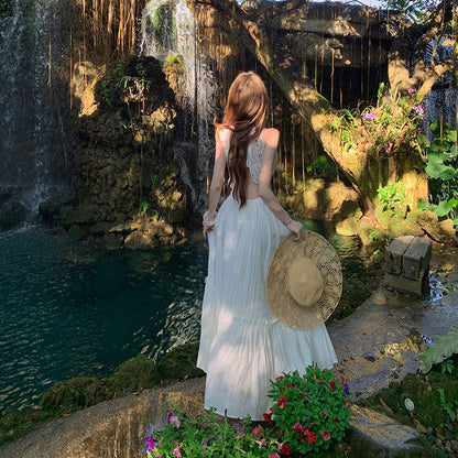 Sexy Halter Neck Backless Dress