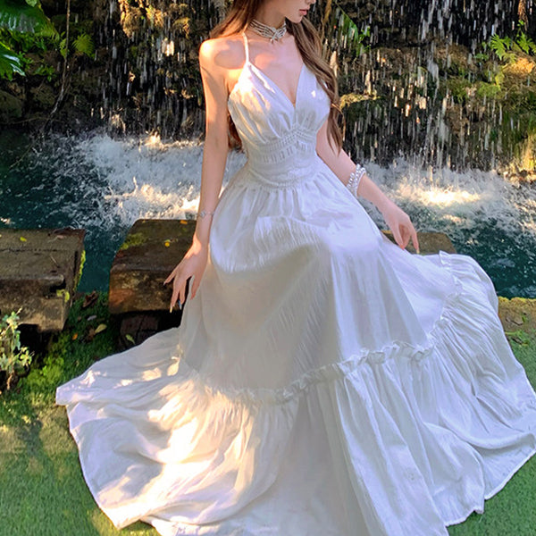 Sexy Halter Neck Backless Dress