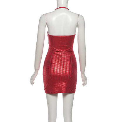 Stylish And Sexy Halter-Neck Bodycon Dress