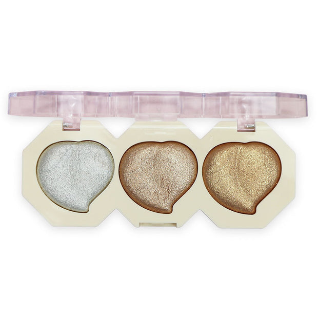 Peach heart matte bright eyeshadow palette 3-color pressed powder