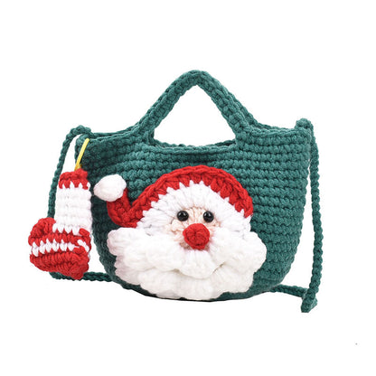 Hand-Knitted Santa Claus Bag