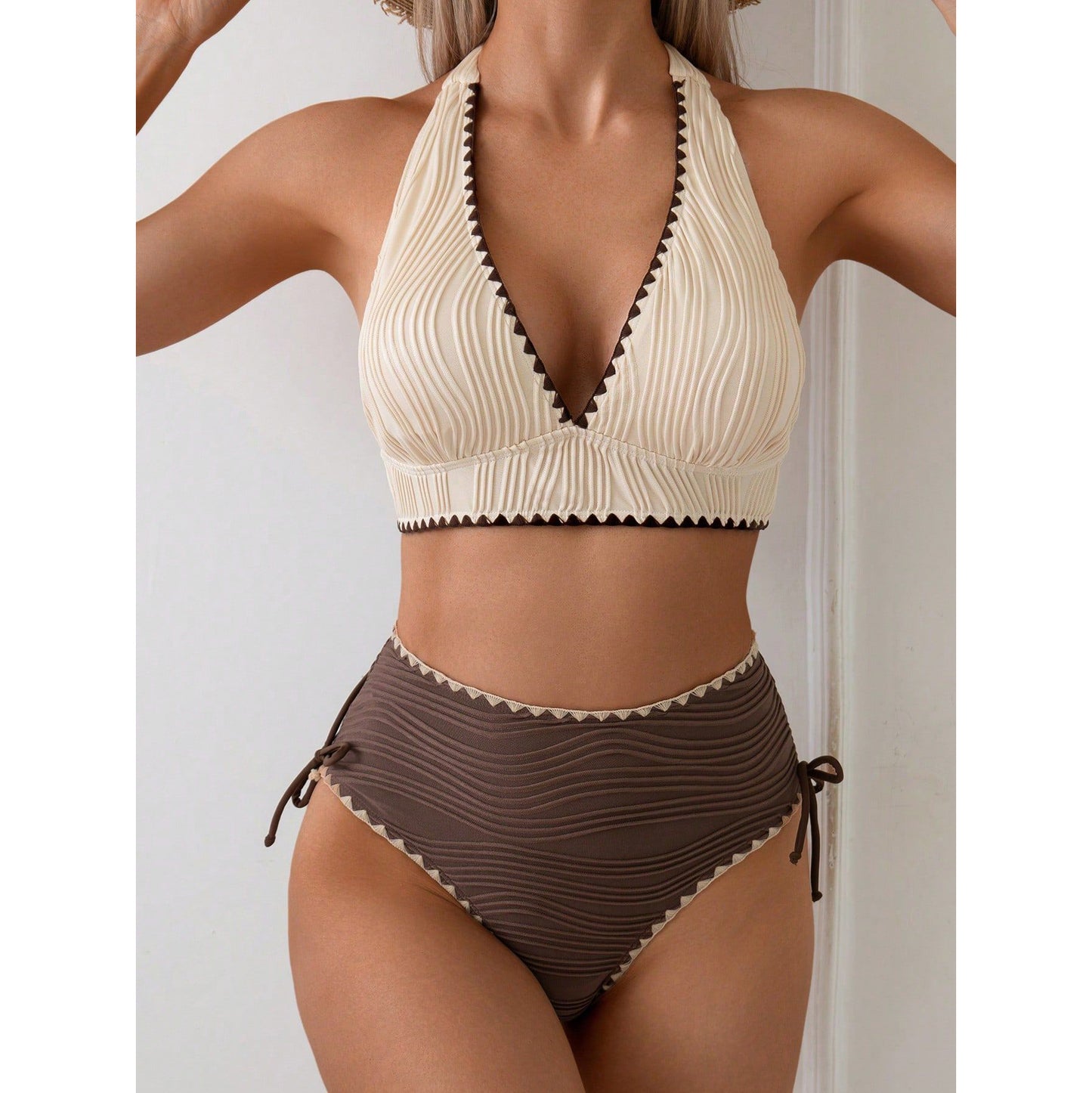 Halter-Neck Bikini Swimsuit