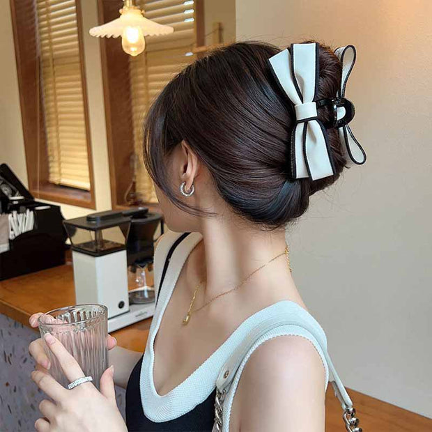 French elegant bow clips large shark clips