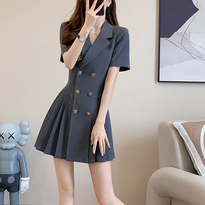 Stylish A-Line Suit Dress