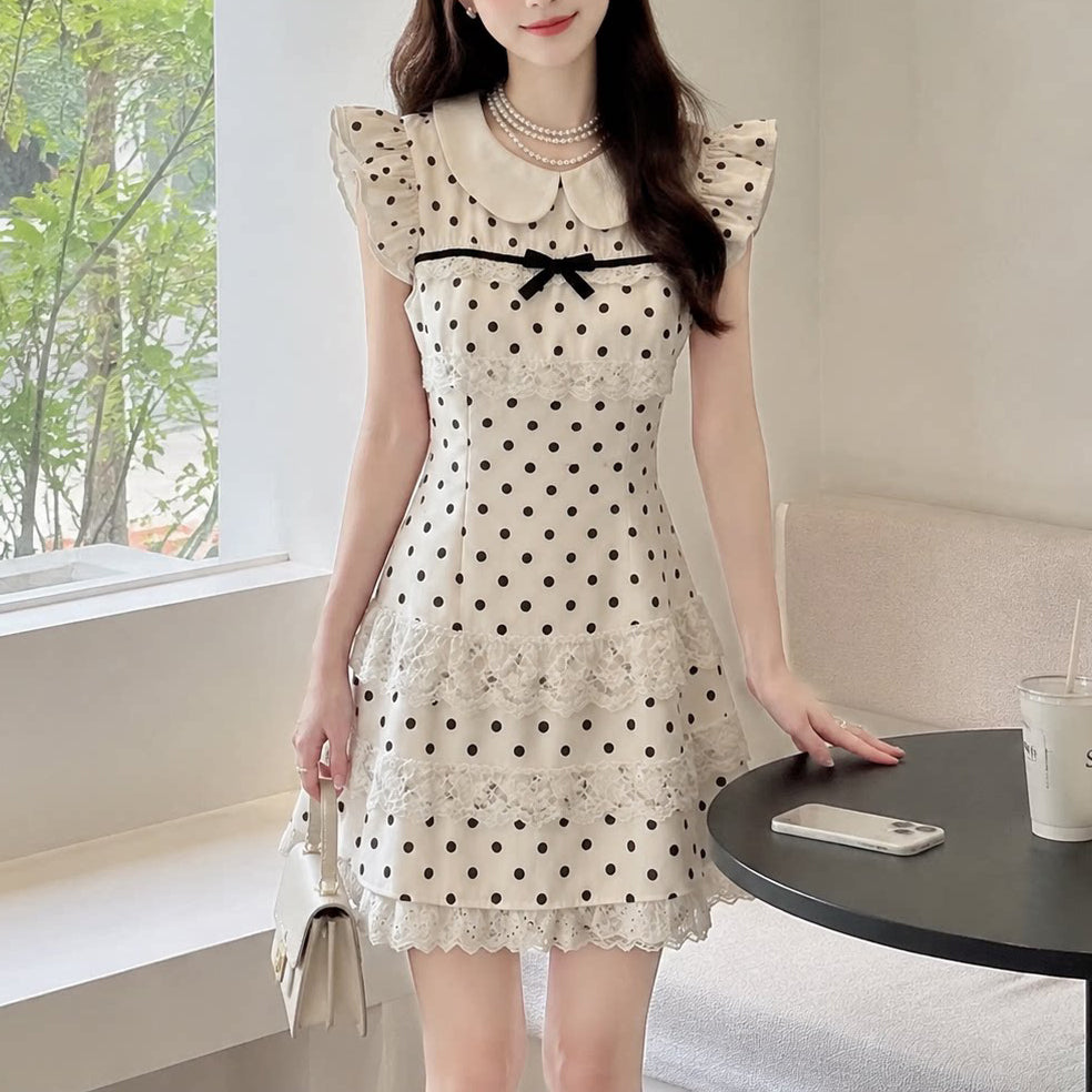 Sweet French-Style Polka-Dot Dress