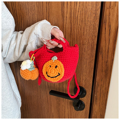 Hand-Knitted Santa Claus Bag