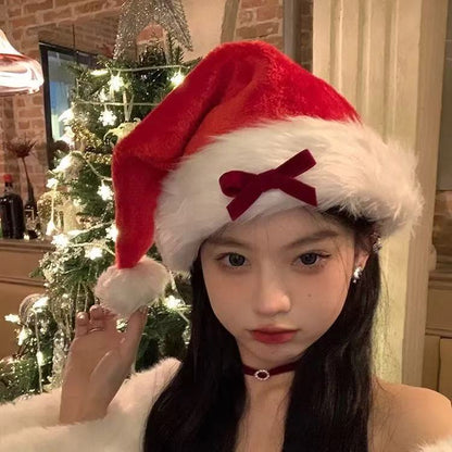 Bow Christmas Red Hat