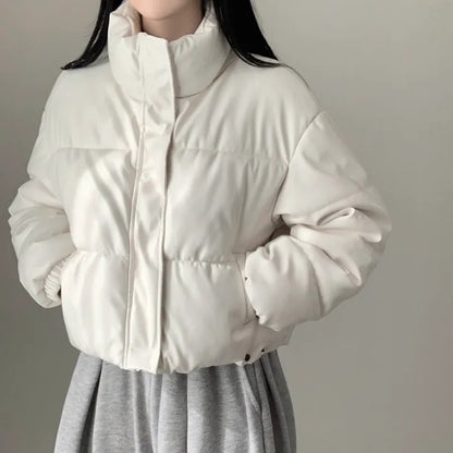 Retro-Style High-End Stand-Collar Cotton Coat