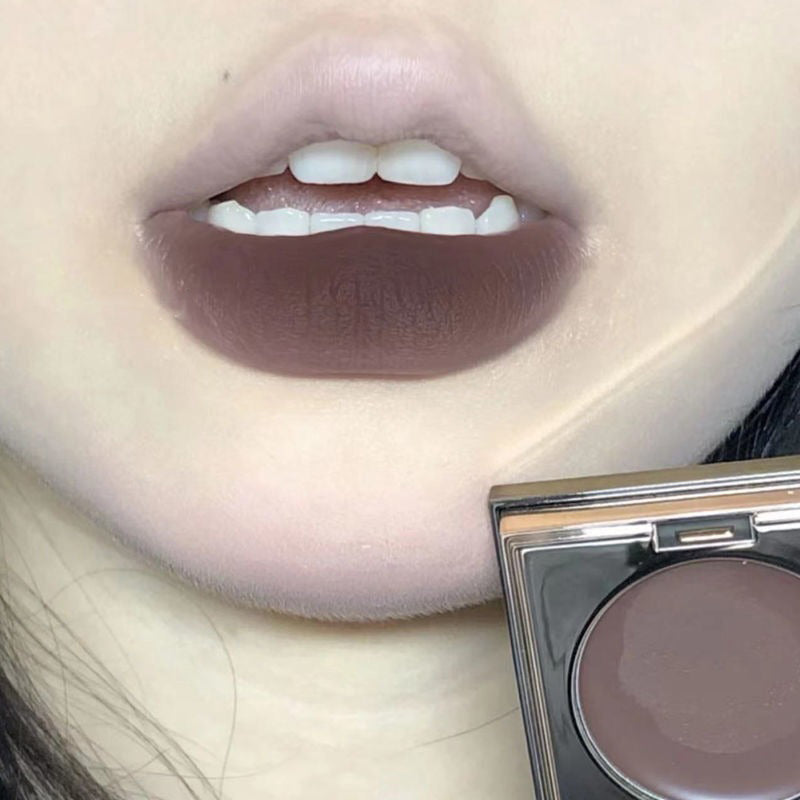 Small Square Lipstick Matte Fog Waterproof Non-Fading Lip Cheek Blush Multi-Purpose Cream