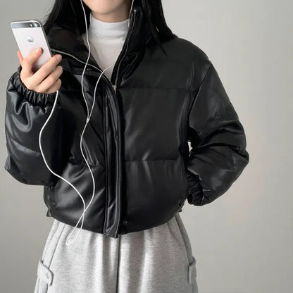 Retro-Style High-End Stand-Collar Cotton Coat