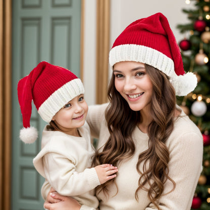 Knitted Santa Claus Hats for Adults and Children