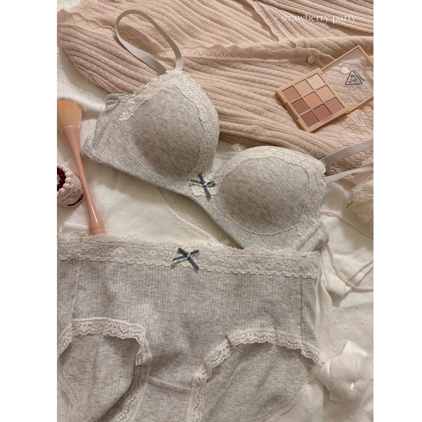 Sweet Floral Print Push-Up Wireless Seamless Bra