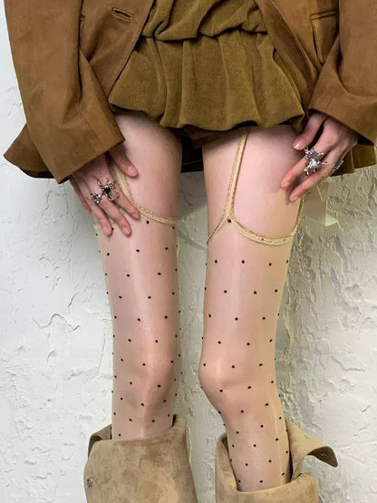 Retro Polka Dot Niche Socks