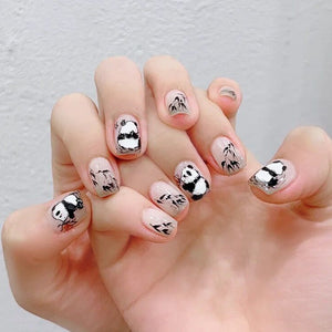 Cute Panda Cartoon Nail Sticker