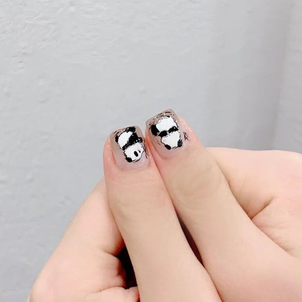 Cute panda cartoon nail sticker