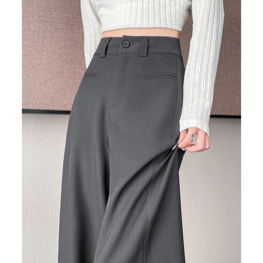 High-Waisted Straight-Leg Loose Casual Pants