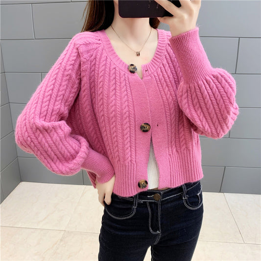 Stylish Multi-Colored Knit Cardigan