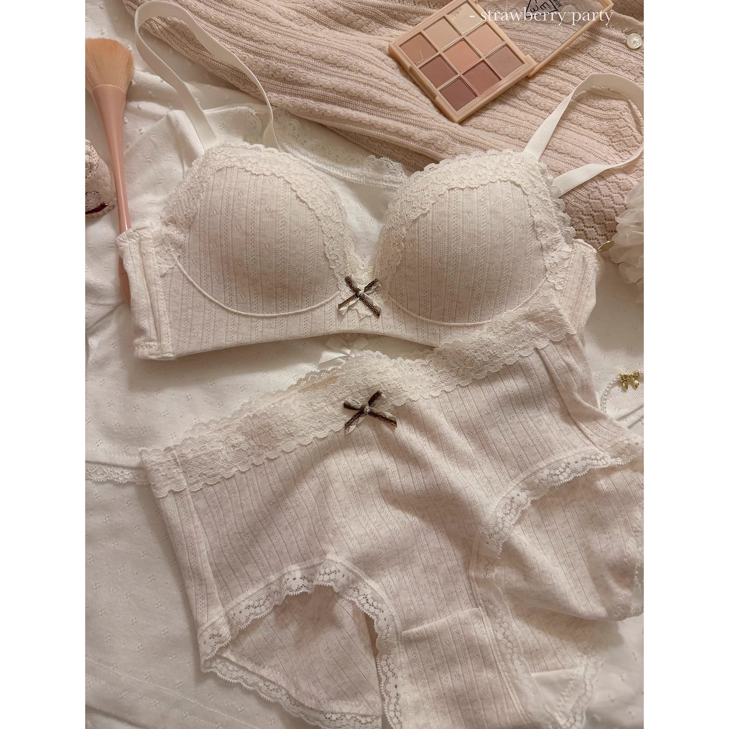 Sweet Floral Print Push-Up Wireless Seamless Bra