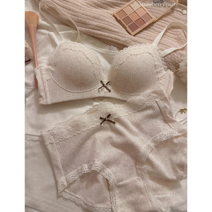 Sweet Floral Print Push-Up Wireless Seamless Bra