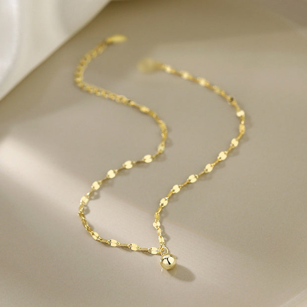 Simple and personalized metal bead anklet
