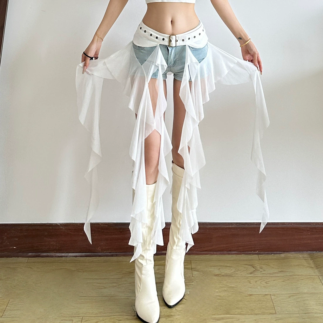 Fashionable and casual trendy irregular all-match ribbon waist belt