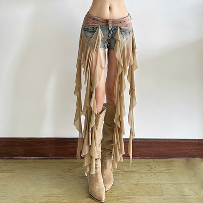 Fashionable and casual trendy irregular all-match ribbon waist belt