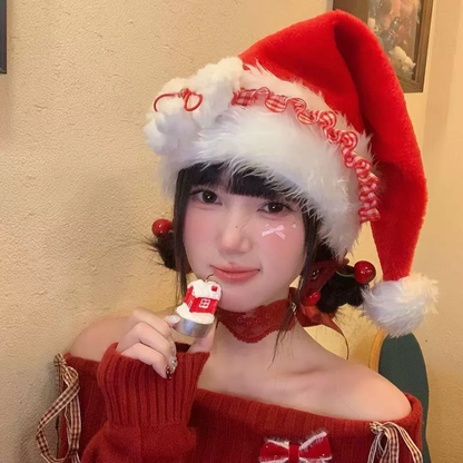 Bow Christmas Red Hat