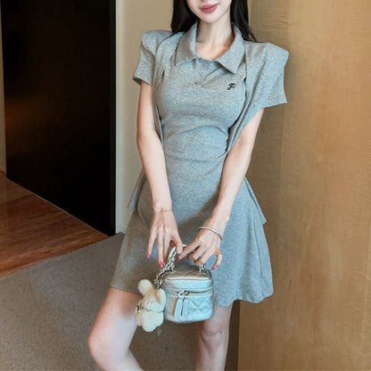 Casual And Stylish Shawl-Style Tie Dress
