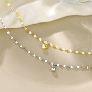 Simple and personalized metal bead anklet