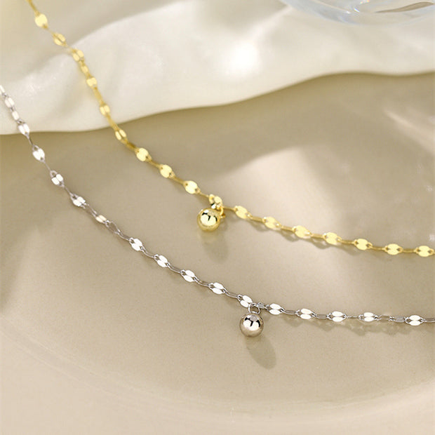Simple and personalized metal bead anklet