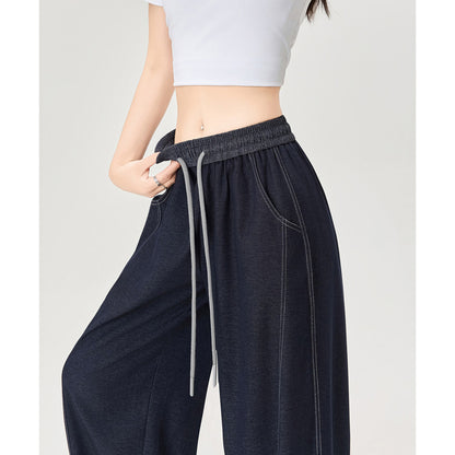 Retro Dark Blue Tencel Jeans