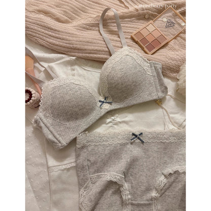 Sweet Floral Print Push-Up Wireless Seamless Bra