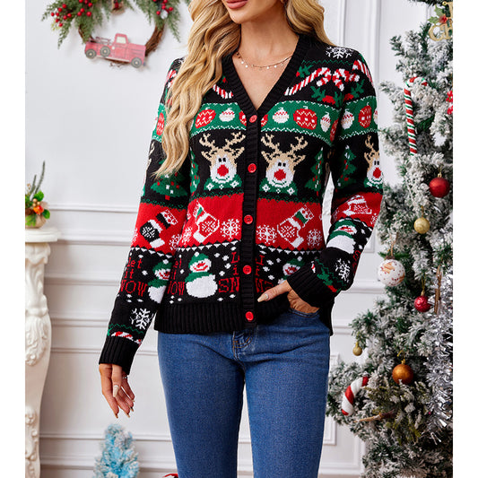 Casual Long-Sleeve Christmas Sweater