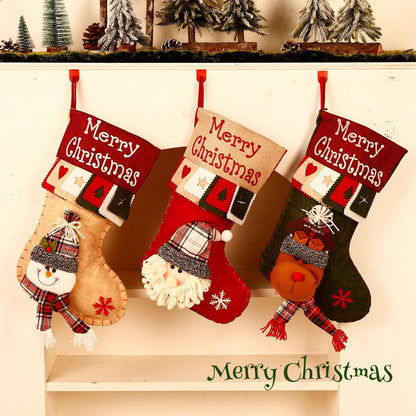 Santa Claus and Reindeer Gift Bag Christmas Tree Hanging Ornament