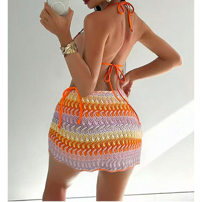 Sexy Bikini Swimsuit Three-Piece Set For Beach Vacation
