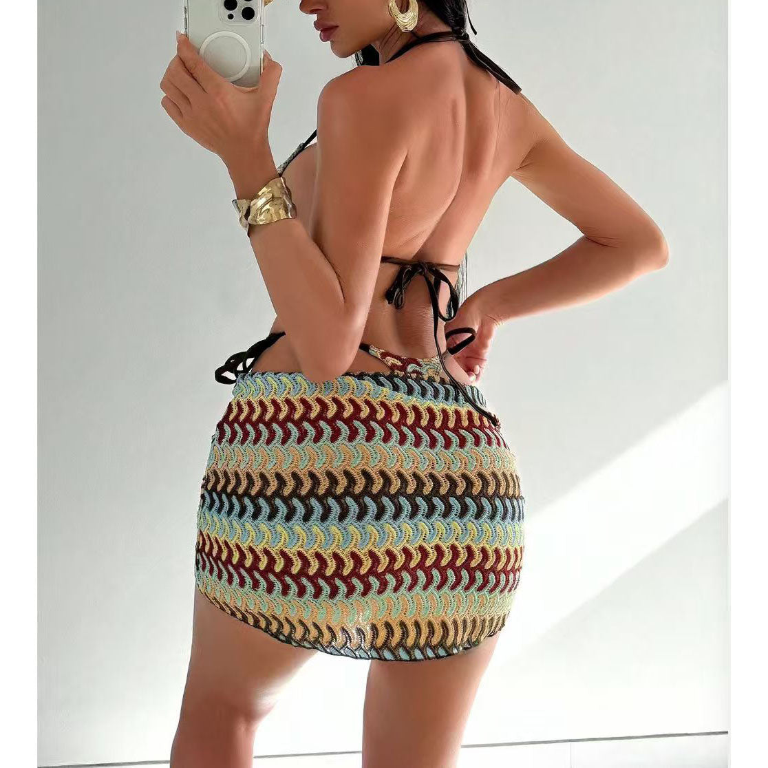 Sexy Bikini Swimsuit Three-Piece Set For Beach Vacation
